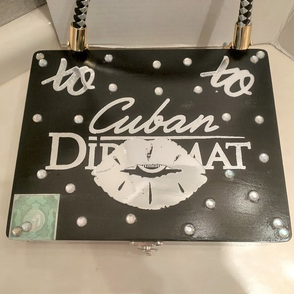 Original Suenos de Saundra Upcycled DIPLOMAT Cigar Box Purse - Picture 5 of 12